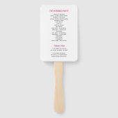 Éventail Papel picado inséparables programme de mariage ros (Dos)