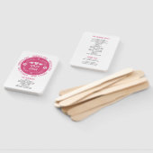 Éventail Papel picado inséparables programme de mariage ros (Non-assemblé)