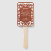 Éventail Papel Picado Mariage Mexicain Terre Cuite Mariage (Dos)