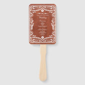 Éventail Papel Picado Mariage Mexicain Terre Cuite Mariage (Devant)