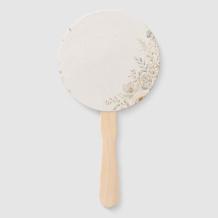 Éventail Papeterie de mariage avec des détails neutres raff
