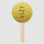 Éventail Papier doré de luxe personnalisé (Dos)