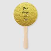 Éventail Papier doré de luxe personnalisé (Devant)