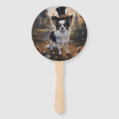 Éventail Papillon Citrouille Halloween effroi (Devant)