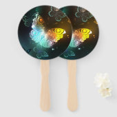 Éventail Papillon lumineux et papillons de nuit (Devant et derrière)