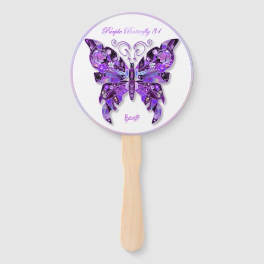 Éventail Papillon pourpre 31 (Dos)