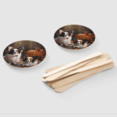 Éventail Papillon Puppy Automne Citrouille de plaisir (Non-assemblé)