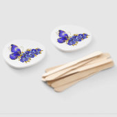 Éventail Papillon Saphir Fleur (Non-assemblé)