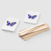 Éventail Papillon Saphir Fleur (Non-assemblé)