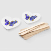 Éventail Papillon Saphir Fleur (Non-assemblé)