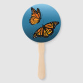 Éventail Papillons Monarque Blue Ombre (Dos)