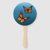Éventail Papillons Monarque Blue Ombre (Devant)