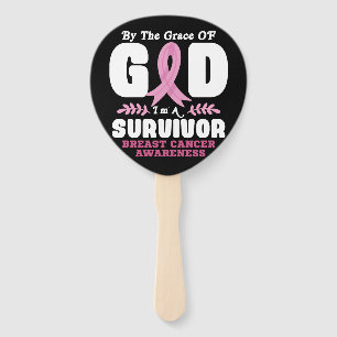 Éventail Par la grâce de Dieu, je suis une survivante du ca