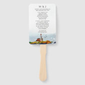 Éventail Par le ventilateur du programme de mariage maritim (Devant)