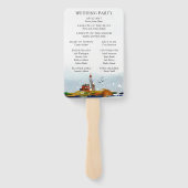 Éventail Par le ventilateur du programme de mariage maritim (Dos)