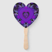 Éventail Parapluie violet & coeurs .7 (Dos)