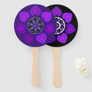Éventail Parapluie violet & coeurs .7