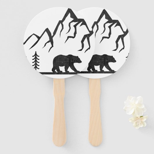 Éventail Parc national vintage Grand Teton Wyoming Mountain (Devant et derrière)