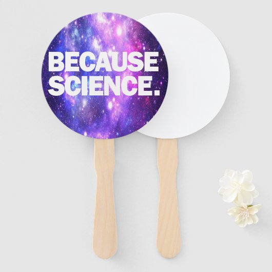 Éventail Parce que la science (Devant et derrière)