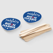 Éventail Parents pour Biden Harris Texte personnalisé bleu (Non-assemblé)