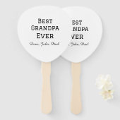 Éventail Paris grand-père jamais grand-père cadeaux nom sim (Devant et derrière)