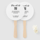 Éventail Partagez votre image numérisation QR code ajouter  (Devant et derrière)