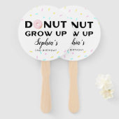 Éventail Parti Anniversaire de enfant sans croissance (Devant et derrière)