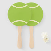 Éventail Parti de balle de tennis vert moderne (Devant et derrière)