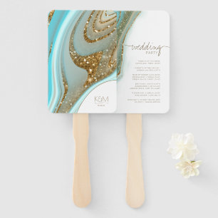 Éventail Parties scintillant Abstraite Strata Wedding Party