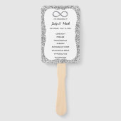 Éventail Parties scintillant Argent Infinity Wedding Progra (Devant)