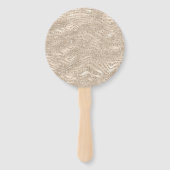 Éventail Parties scintillant Champagne d'or Zebra Imprimer (Dos)