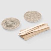 Éventail Parties scintillant Champagne d'or Zebra Imprimer (Non-assemblé)