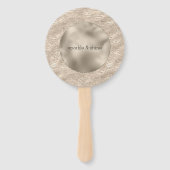 Éventail Parties scintillant Champagne d'or Zebra Imprimer (Devant)