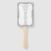 Éventail Parties scintillant d'argent Diamond Infinity Wedd (Dos)