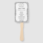 Éventail Parties scintillant d'argent Diamond Infinity Wedd (Devant)