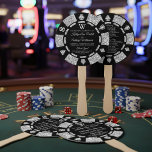 Éventail Parties scintillant en argent Monogram Poker Chip<br><div class="desc">Célébrez dans le style avec ces programmes de mariage élégants et très tendance. Ce design est facile à personnaliser avec votre libellé d'événement spécial et vos invités seront ravis de voir ces programmes fabuleux.</div>