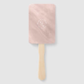 Éventail Parties scintillant en marbre moderne Mariage Rose (Dos)