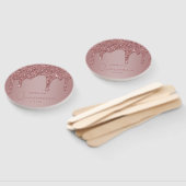 Éventail Parties scintillant fillette Rose or étincelante (Non-assemblé)