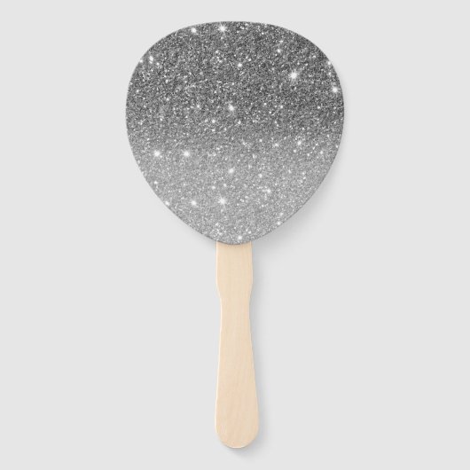 Éventail Parties scintillant gris moderne éclabousser Nom p (Dos)