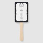 Éventail Parties scintillant noire Silver Infinity Wedding  (Dos)