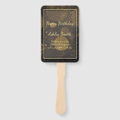 Éventail Parties scintillant or chic moderne (Devant)