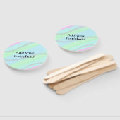 Éventail Parties scintillant rose bleu vert étincelant past (Non-assemblé)