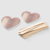 Éventail Parties scintillant rose Gold Blush - Votre texte (Non-assemblé)