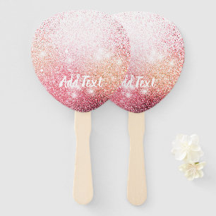 Éventail Parties scintillant rose luxueuse