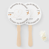 Éventail Party Flight Plane Travelling theme Wedding (Devant et derrière)