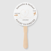 Éventail Party Flight Plane Travelling theme Wedding (Dos)