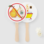 Éventail Pas de jokers avec des poires (Devant et derrière)