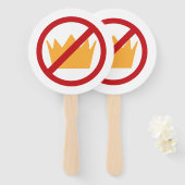 Éventail PAS DE ROIS ! Anti-Trump (Devant et derrière)