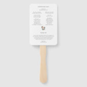 Éventail Pastel Aquarelle Floral Programme de mariage Venti (Dos)