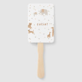 Éventail Pastel Beige mignon Baby shower illustratif (Dos)